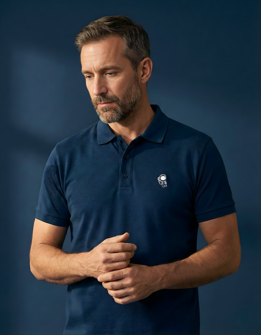 Navy Blue Men's Polo T-Shirt