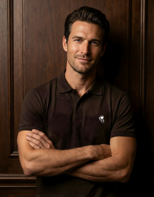 Coffee Brown Men's Polo T-Shirt
