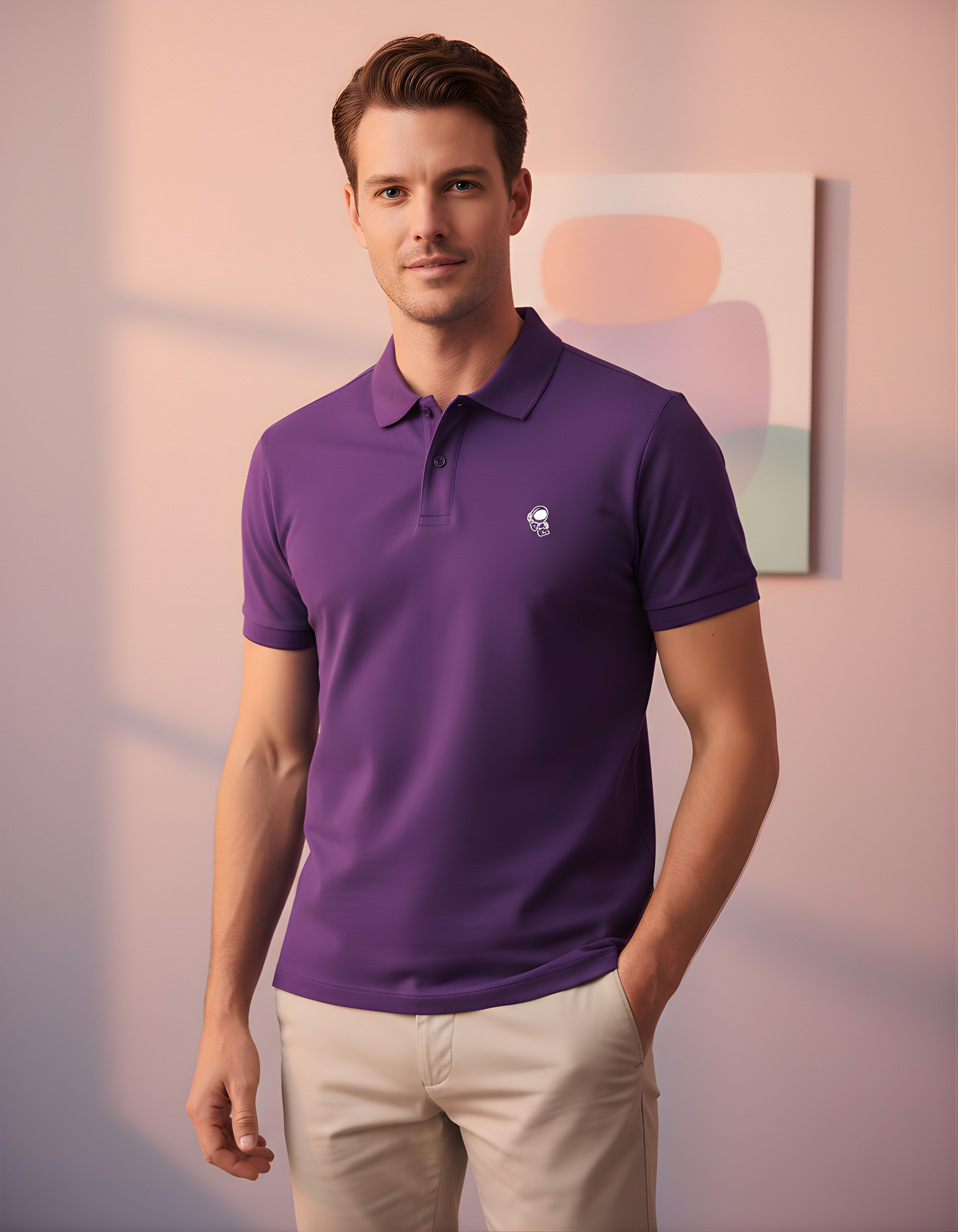 Purple Men's Polo T-Shirt