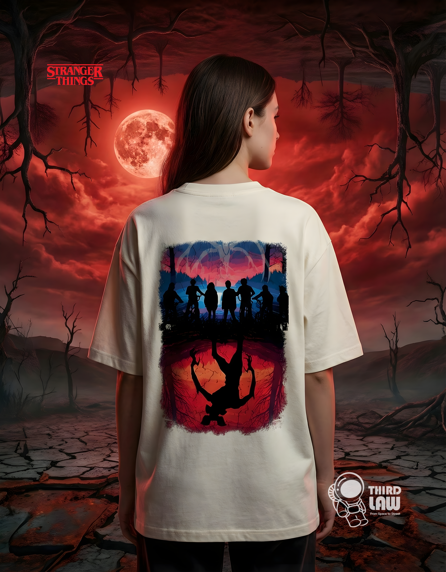 The World Turned Upside Down Unisex Oversized T-Shirt