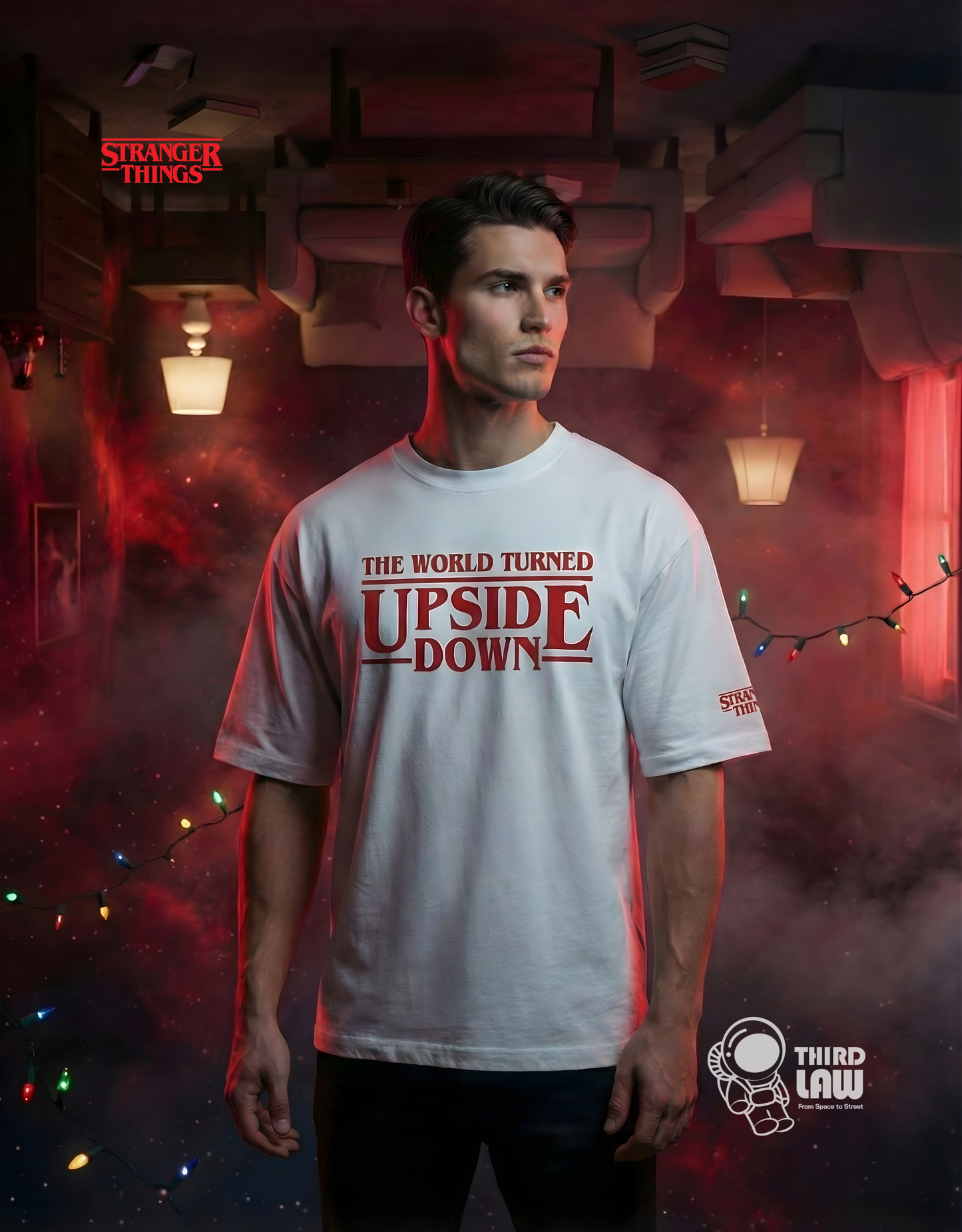 The World Turned Upside Down Unisex Oversized T-Shirt