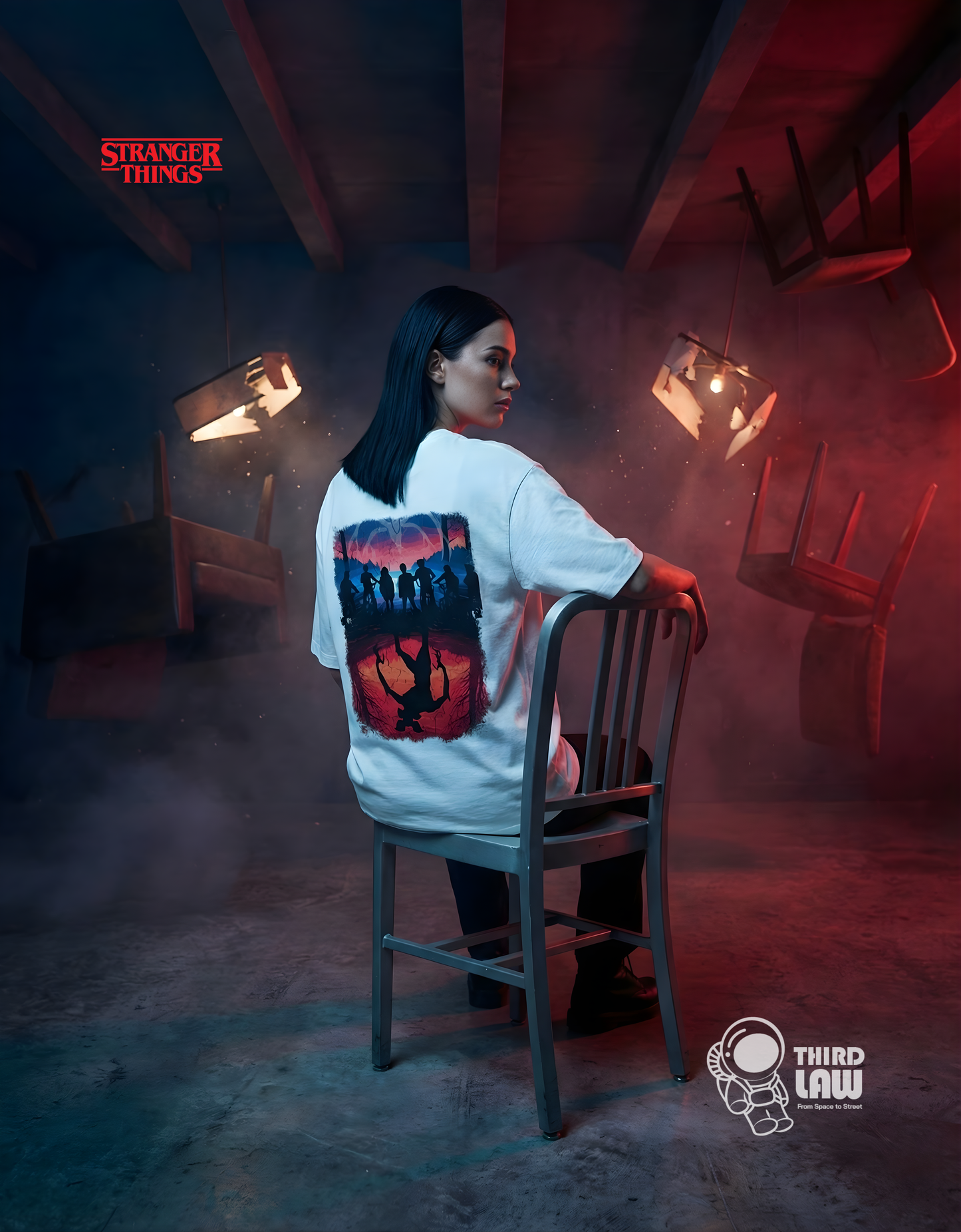 The World Turned Upside Down Unisex Oversized T-Shirt