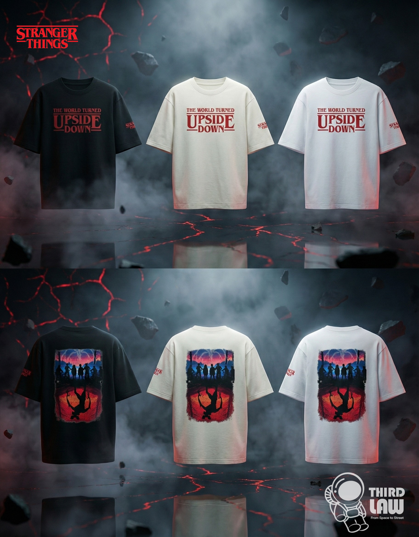 The World Turned Upside Down Unisex Oversized T-Shirt