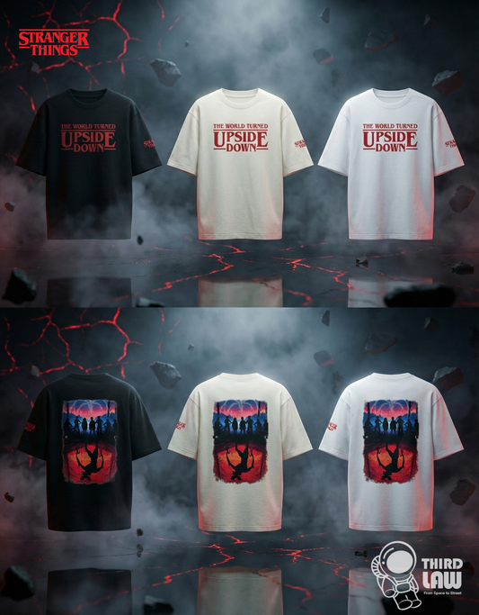 The World Turned Upside Down Unisex Oversized T-Shirt